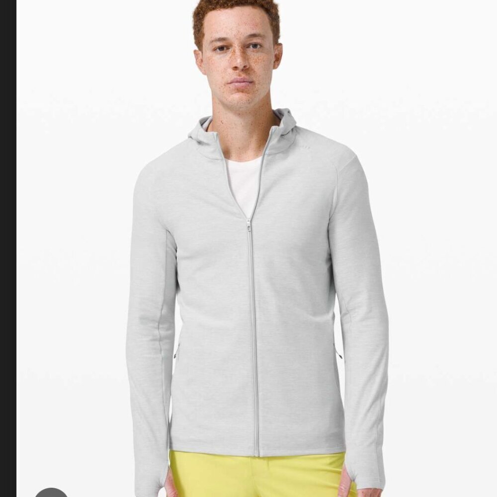 Lululemon Men's Surge Warm Full Zip Gray Hooded Jacket